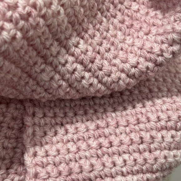 Pink Handmade Infinity Knit Scarf - Picture 6 of 8